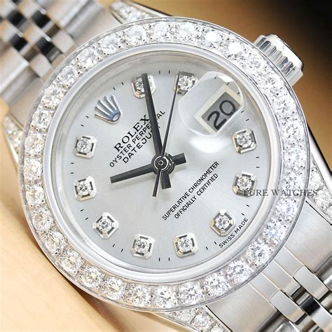 white gold women's rolex|ladies gold Rolex with diamonds.